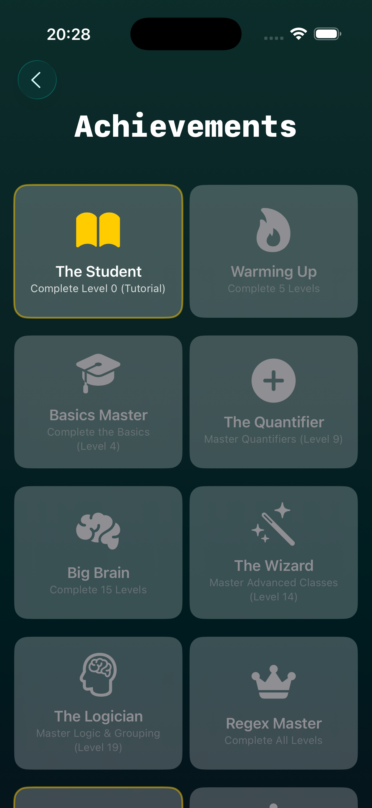 RegexWord Achievements